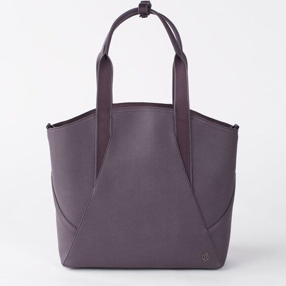 Lululemon All Day Purple Durable Tote Shoulder Travel Gym Work Bag - Picture 2 of 13